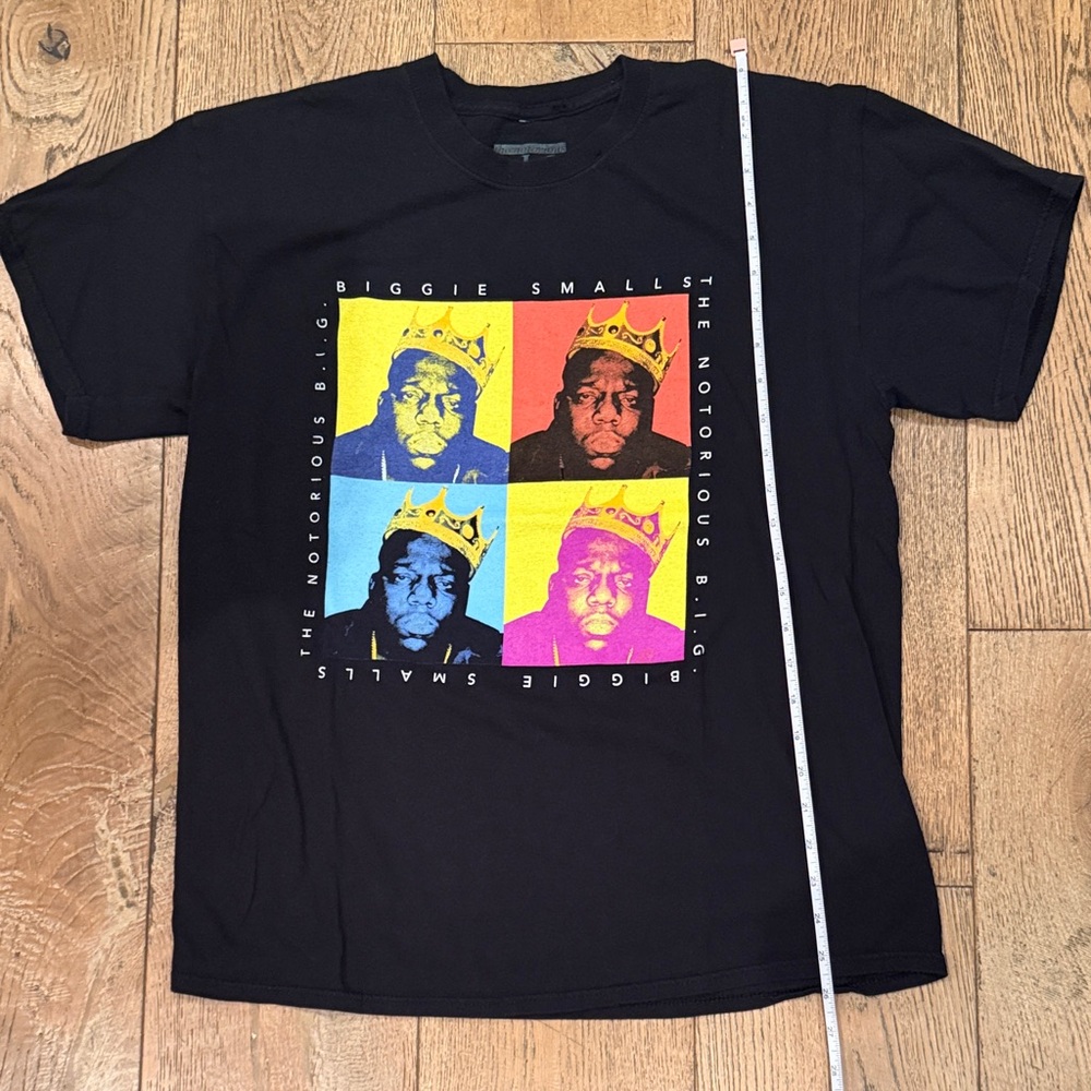 Biggie Smalls Black Short-Tee Pop-Art Squares vintage band t-shirt hip-hop - Picture 3 of 4